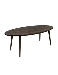 Ława dębowa owalna, ciemny brąz, CLASSIC Dark Brown, Wykończenie nogi - Dark Brown, Wysokość [cm] - 41, Wymiary [cm] - 70x135 - Ławy i stoliki kawowe - miniaturka - grafika 1