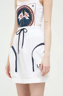 Love Moschino spódnica kolor biały mini prosta - Spódnice - miniaturka - grafika 1