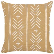 Poduszki dekoracyjne - Bawełniana poduszka dekoracyjna geometryczny wzór 45 x 45 cm beżowo-biała BANYAN - miniaturka - grafika 1