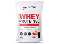 Odżywki białkowe - 7Nutrition Odżywka białkowa, Whey Protein 80, biała czekolada-truskawka, 500 g - miniaturka - grafika 1