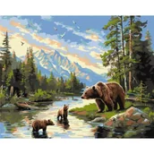 Malowanie po numerach - Ideyka Malowanie po numerach - Niedźwiedzica i miśki - miniaturka - grafika 1