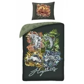 Pościel dla dzieci - Halantex Pościel bawełniana 140x200 Harry Potter zielona HP-8093BL poszewka 70x90 - miniaturka - grafika 1