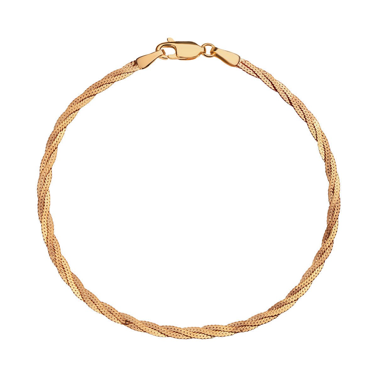 Złota bransoletka przepleciona 14 K Verona