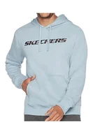 Bluzy męskie - Skechers Męska bluza z kapturem Skech Sweats Motion, niebieska, rozmiar 3X, NIEBIESKI, 3XL - miniaturka - grafika 1