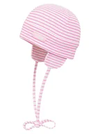 Czapeczki dla niemowląt - Döll Czapka w kolorze różowo-białym - miniaturka - grafika 1