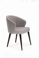 Krzesła - Mirek 5 krzesło tapicerowane szare nogi czarne - miniaturka - grafika 1