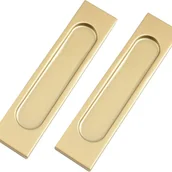 Zawiasy, okucia i inne akcesoria - samoprzylepne uchwyty do drzwi przesuwnych pod kątem prostym do szafek, okien i drzwi przesuwnych (złote) - miniaturka - grafika 1