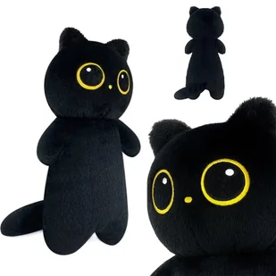 XL MASKOTKA PRZYTULANKA KOT KOTEK CZARNY 60 CM - Maskotki i pluszaki - miniaturka - grafika 1