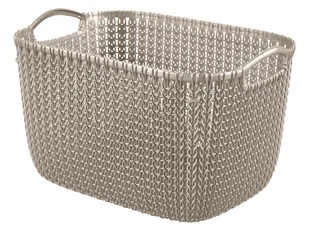 Curver Koszyk Knit, imitacja dzianiny, 19 L (Beżowy) - Pudła i pojemniki do przechowywania - miniaturka - grafika 1