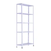 Szafy i regały magazynowe - Regał półkowy 1760x750x300 mm, 5 półek, nośność półek 75 kg, RAL 7031 - miniaturka - grafika 1