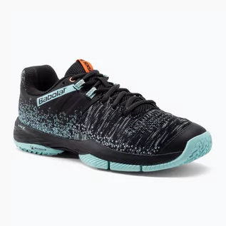 Buty sportowe damskie - Buty do padla damskie Babolat Sensa black/tanager turquoise - grafika 1