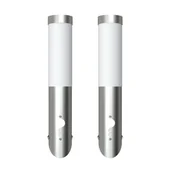 Lampy sufitowe - VidaXL Lampy ścienne, ze stali nierdzewnej z czujnikami ruchu 160166 - miniaturka - grafika 1