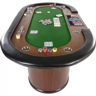 Zestawy do pokera - MAX Zielony stół pokerowy XXL ROYAL FLUSH 213 x 106 x 75 cm - miniaturka - grafika 1