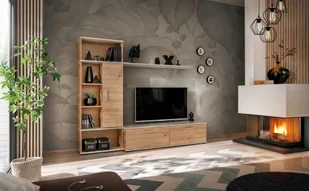 ASM Meble Meblościanka ROI perla gray/dąb artisan ASM Meble - Meblościanki - miniaturka - grafika 1