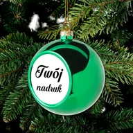 Bombki - Duża zielona bombka na choinkę z Twoim nadrukiem - miniaturka - grafika 1