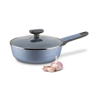 Patelnie - Solidna PATELNIA GŁĘBOKA patelnia INDUKCJA 24cm POKRYWKA Double Starke Pro - miniaturka - grafika 1