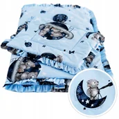 Kołdry i poduszki dla dzieci - KOŁDERKA BEZPOSZEWKOWA Z FALBANĄ PODUSZKA NIEMOWLĘCA 75x55 cm BAWEŁNA BabyU - miniaturka - grafika 1