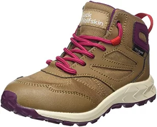 Jack Wolfskin Uniseks Woodland Texapore Mid K Buty Trekkingowe, Brązowy Różowy, 36 EU - Buty dla chłopców - miniaturka - grafika 1