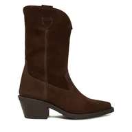 Botki damskie - Kowbojki Badura EO-CAMILA-5031 Brązowy - miniaturka - grafika 1