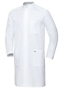 BP 1751-130-0021-44l fartuch lekarski dla mężczyzn, z długim rękawem, system podnoszenia ramion, 205 g/m² czysta bawełna, biały, 44 l - Fartuchy i rękawice kuchenne - miniaturka - grafika 1