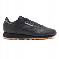 Buty sportowe męskie - Buty męskie sportowe skórzane Reebok Classic Leather 100008493 czarne 44,5 - miniaturka - grafika 1