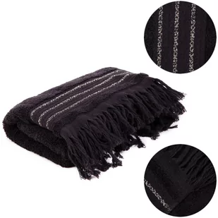 Ręcznik bawełniany łazienkowy duży MYFAIR czarny 70x130cm HOMLA - Ręczniki - miniaturka - grafika 1