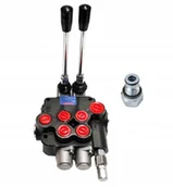 Akcesoria do hydrauliki siłowej - Rozdzielacz hydrauliczny Presko 02P80, 2-sekcyjny+ tuleja ciśnieniowa - miniaturka - grafika 1