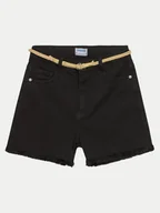 Spodenki damskie - Mayoral Szorty jeansowe 275 Czarny Regular Fit - miniaturka - grafika 1