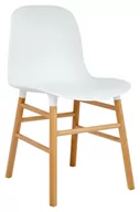 Krzesła - King Home Krzesło IKAR białe polipropylen drewno bukowe DC-1662 - miniaturka - grafika 1