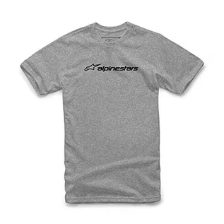 Koszulki męskie - Alpinestars Męski T-shirt liniowy Grey Heather/czarny S - grafika 1