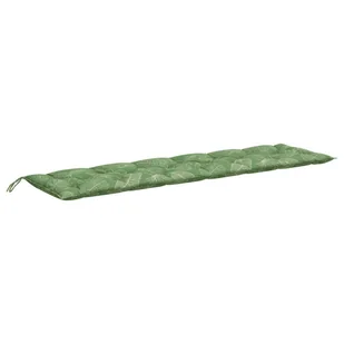 Poduszki na ławki ogrodowe, 2 szt., wzór w liście, 200x50x7 cm - Poduszki ogrodowe - miniaturka - grafika 5
