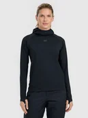 Bielizna sportowa damska - 4F Bielizna termiczna ocieplana (góra) damska - czarna XS - miniaturka - grafika 1