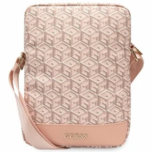 Guess Torba GUTB10HGCFSEP 10" różowy/pink GCube Stripe Tablet Bag - Torebki damskie - miniaturka - grafika 1