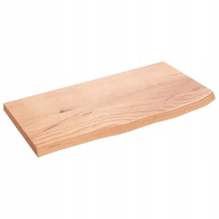 Blat do łazienki, jasnobrązowy, 60x30x2 cm, lite - Blaty meblowe i parapety okienne - miniaturka - grafika 1