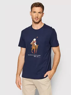 Koszulki męskie - Ralph Lauren Polo Polo 710853310002 Granatowy Slim Fit - grafika 1