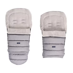 ZAFFIRO Śpiwór do wózka iGrow Plusz Melange light grey - Śpiworki dla dzieci - miniaturka - grafika 1
