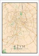 Plakaty - Plakat, Rzym mapa kolorowa, 59,4x84,1 cm - miniaturka - grafika 1