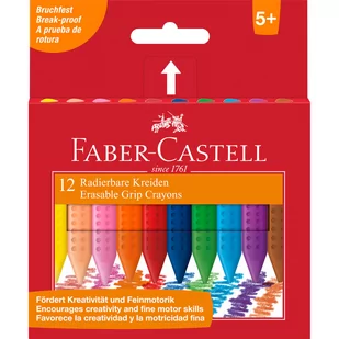 Faber-Castell KREDKI GRIP TRÓJKĄTNE 12-KOLORÓW FABER CASTELL 122520 FC - Kredki, ołówki, pastele i pisaki - miniaturka - grafika 4