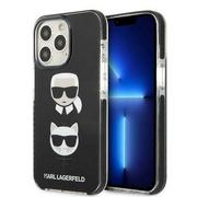 Etui i futerały do telefonów - Karl Lagerfeld KLHCP13XTPE2TK iPhone 13 Pro Max 6,7` hardcase czarny/black Karl&Choupette Head - miniaturka - grafika 1