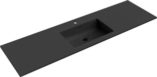 Mexen Otis umywalka wpuszczana w blat 161 x 46,5 cm, czarna mat - 25181671 - Umywalki - miniaturka - grafika 1