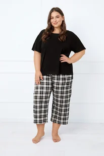 Piżama damska krótki rękaw, 7/8 spodnie Klara - Italian Fashion - Piżamy damskie - miniaturka - grafika 1