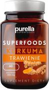 Zdrowa żywność - Superfoods Kurkuma Trawienie 30,6 g 60 kapsułek Purella Food M00-22B2-431E0 - miniaturka - grafika 1