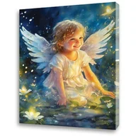 Ikony i obrazy sakralne - Obraz religijny na płótnie Anioł Stróż - miniaturka - grafika 1