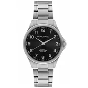 Zegarki męskie - Srebrny męski zegarek na bransolecie PACIFIC SSMB-1102-02 - miniaturka - grafika 1