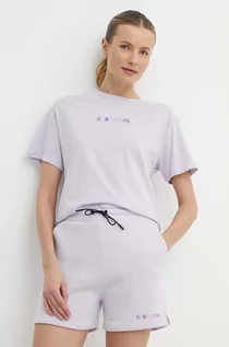 Koszulki sportowe damskie - Rossignol t-shirt bawełniany damski kolor fioletowy RLMWY17 - grafika 1