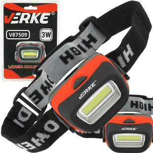 Verke Latarka Czołowa Lampka Czołówka Led Cob 3W - Latarki - miniaturka - grafika 1