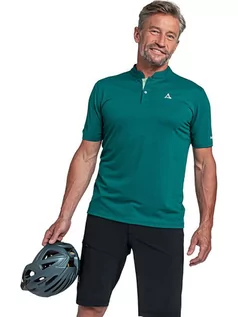 Koszulki sportowe męskie - Schöffel Koszulka kolarska "Rim" w kolorze zielonym - grafika 1