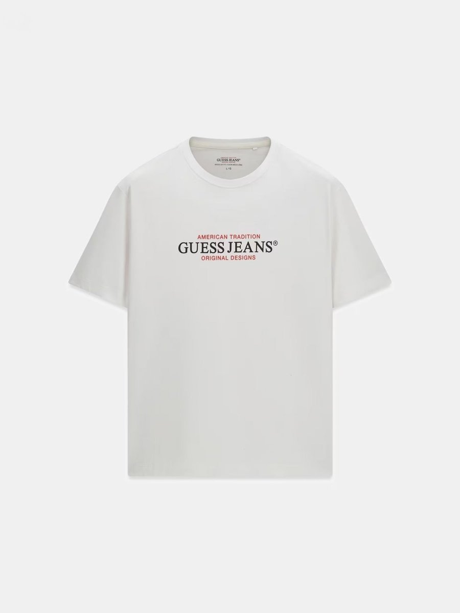 t-shirt uomo guess denim m4yi42 k8fq4 american trade tee g011 pure white