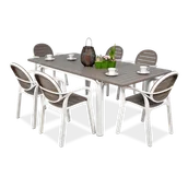 Meble ogrodowe - Zestaw ogrodowy Nardi PALMA/ALLORO - 8/210 Bianco Tortora - miniaturka - grafika 1