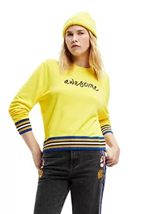 Desigual Sweter damski, żółty, L - Swetry damskie - miniaturka - grafika 1
